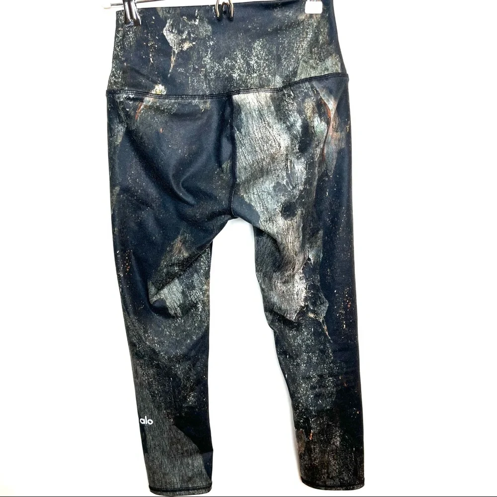 Alo yoga Airbrush High Waist Cropped Leggings Capri Canyon Size XSmall